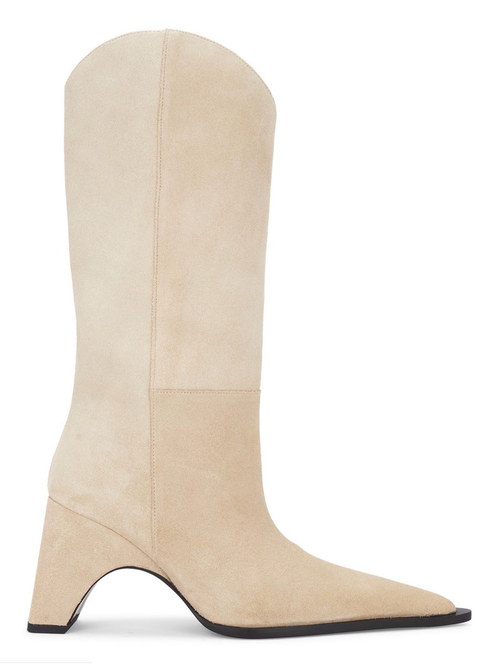 Coperni Bridge Cowboy Suede Boots in Beige